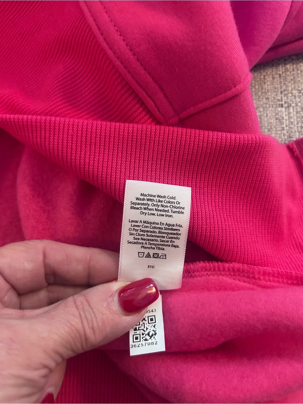 Athletic Works Fuchsia Pullover Hoodie w Matching Pants. Size XL (16-18). NWT - Picture 10 of 10